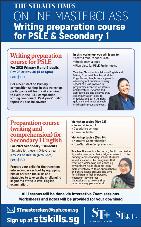 Writing Preparation Course for PSLE & Secondary 1